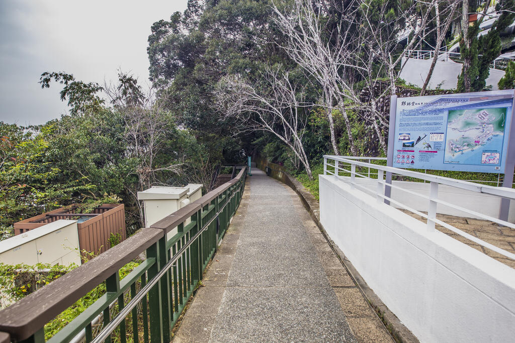 くねくねと涵碧半島をめぐる歩道の沿路には花や木が溢れて