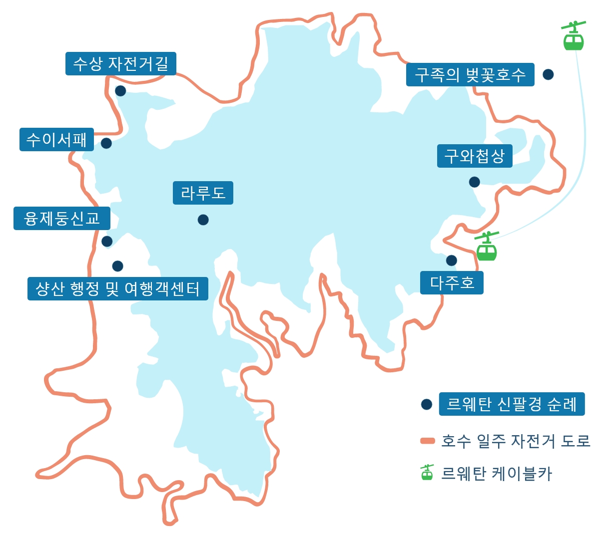 日月潭新八景地圖