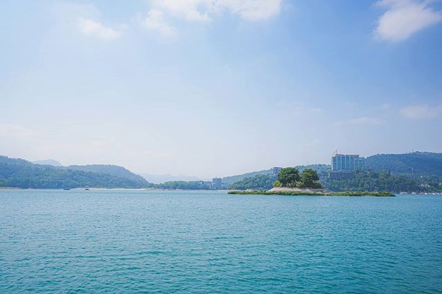 日月潭中央的小島🏝