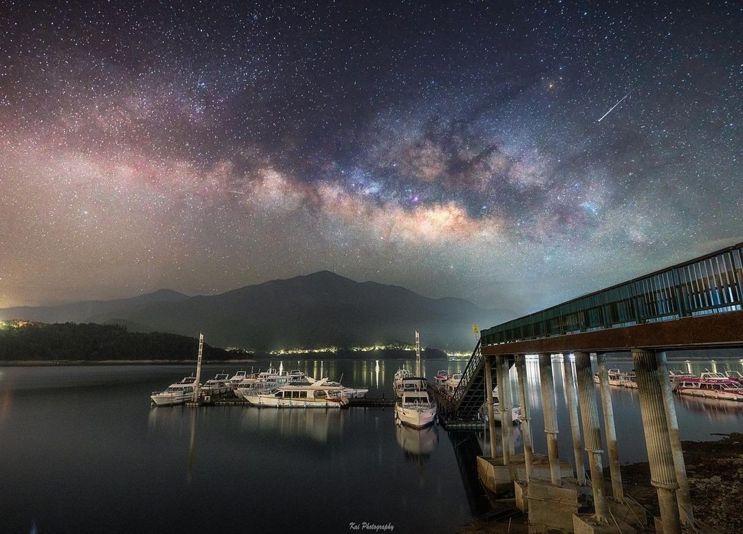 日月潭銀河之夜