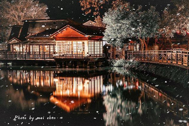 夜晚的車埕寧靜的別有一番風味