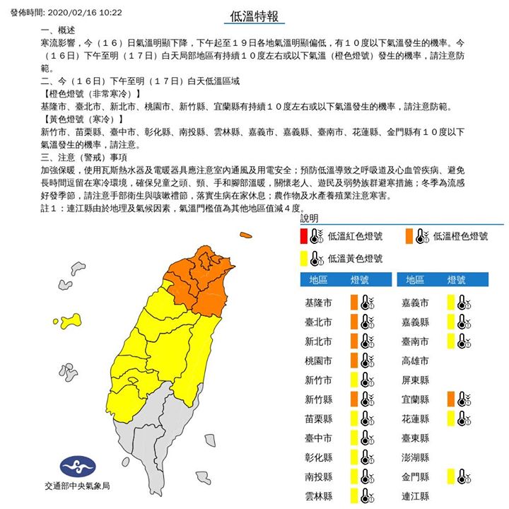 ❄【低溫特報】❄