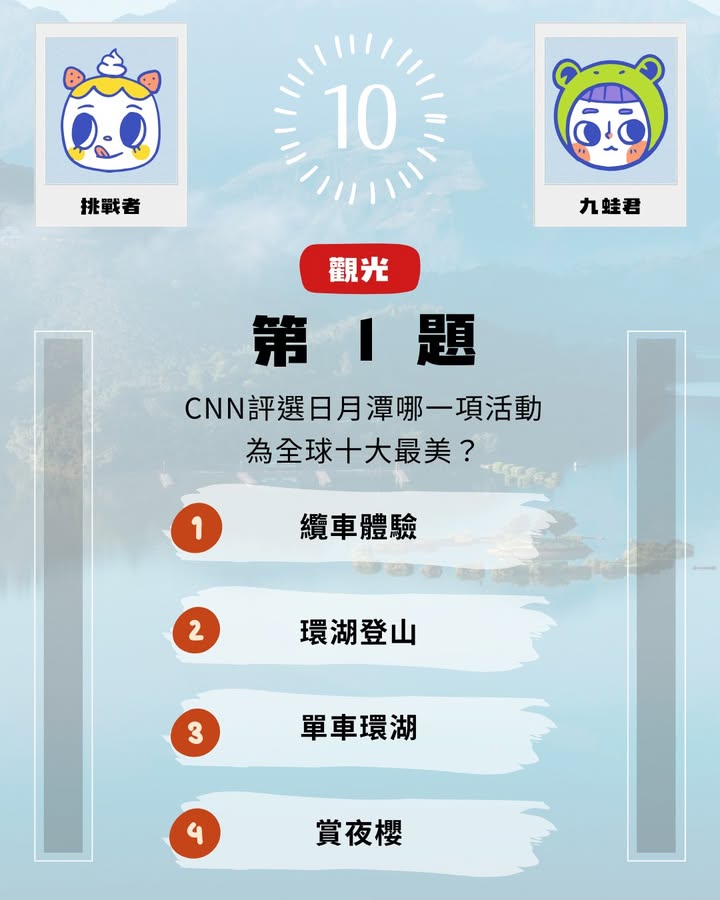 #日月潭知識王 ▸ 9月挑戰系列1/7