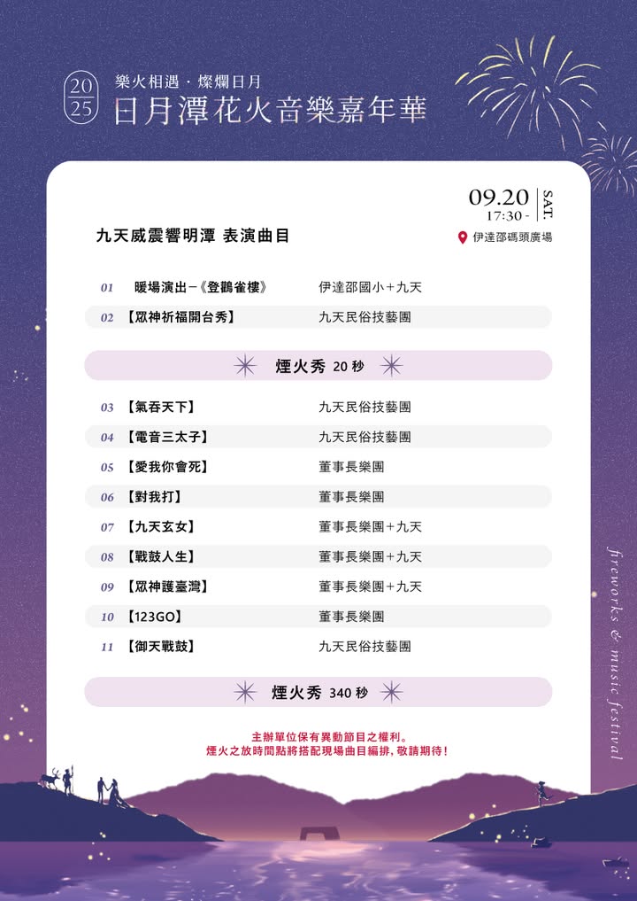 2025日月潭花火音樂嘉年華